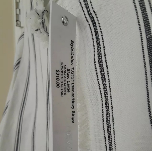 Drew Stripe Linen and Cotton Buttonless Blazer - Picture 8 of 8